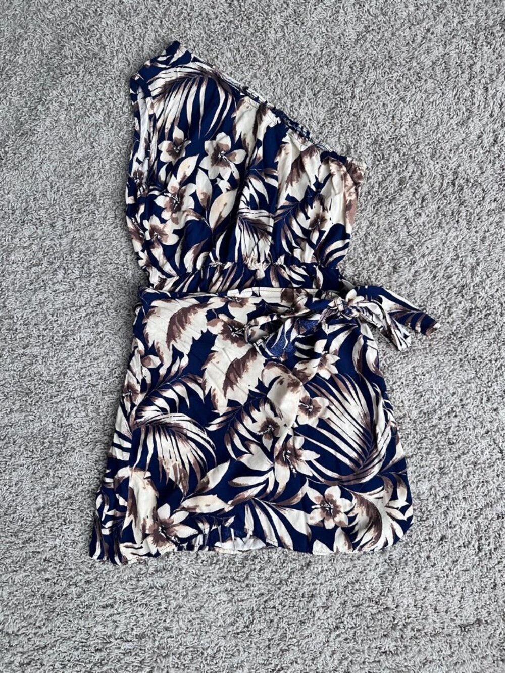 Floral One Shoulder Wrap Dress